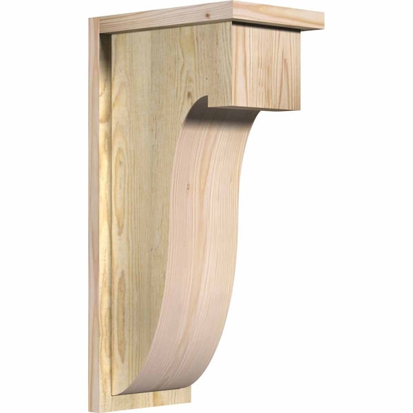 Ekena Millwork Del Monte Rough Sawn Corbel w/Backplate, Douglas Fir, 8"W x 12"D x 24"H COR08X12X24DEL01RDF - main